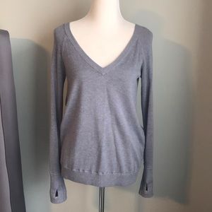 Lululemon Gray Drape Back Sweater
